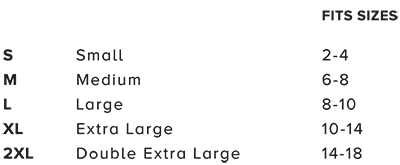 bertha size chart