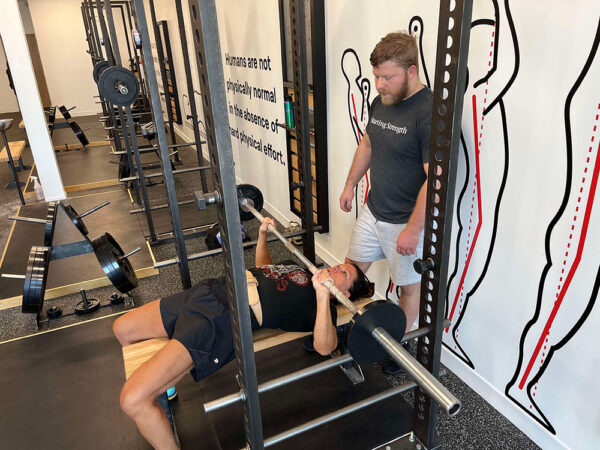 andrew lewis coaching the bench press
