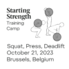 starting strength training camp brussels belgium squat press deadlift