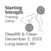 starting strength deadlift and clean training camp long island new york