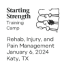 starting strength rehab injury pain management camp