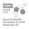starting strength squat and deadlift training camp south carolina
